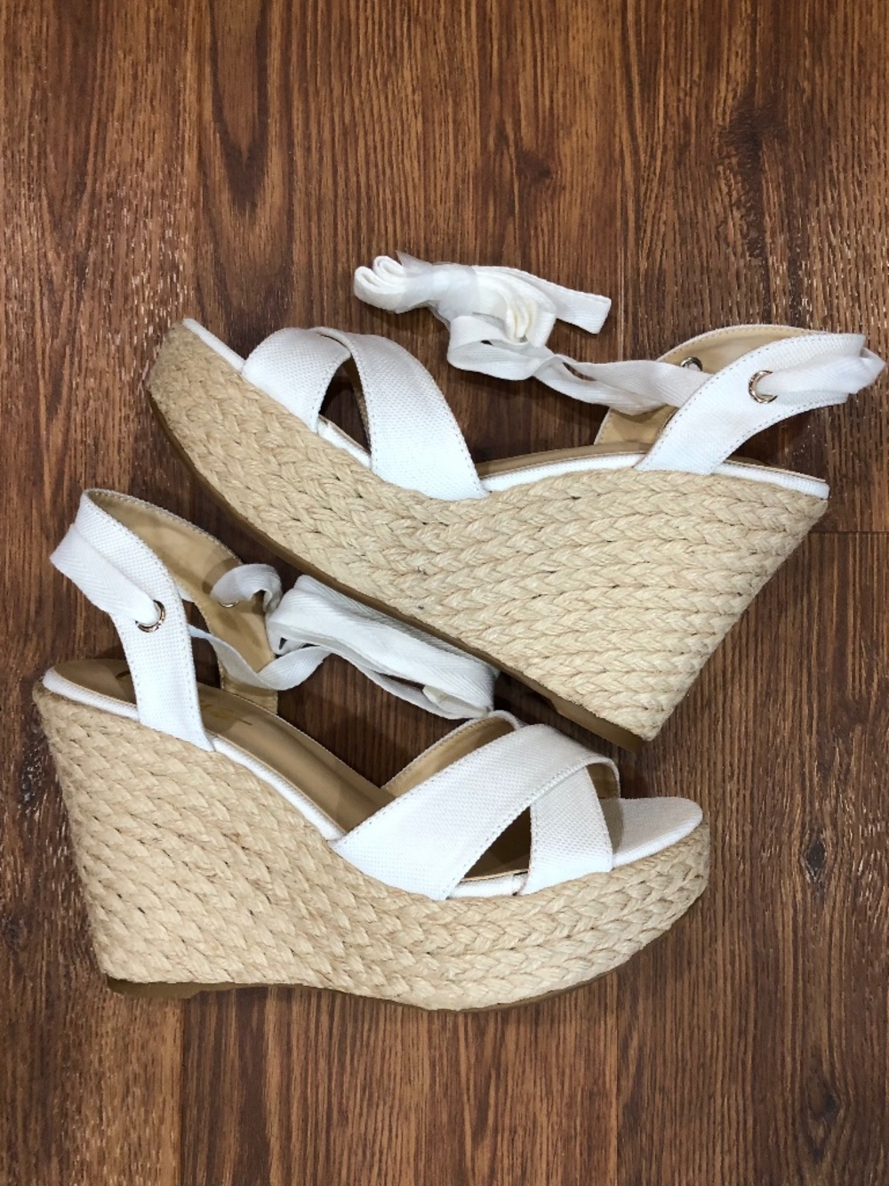 Lulus Esme White Espadrilles Size 8.5